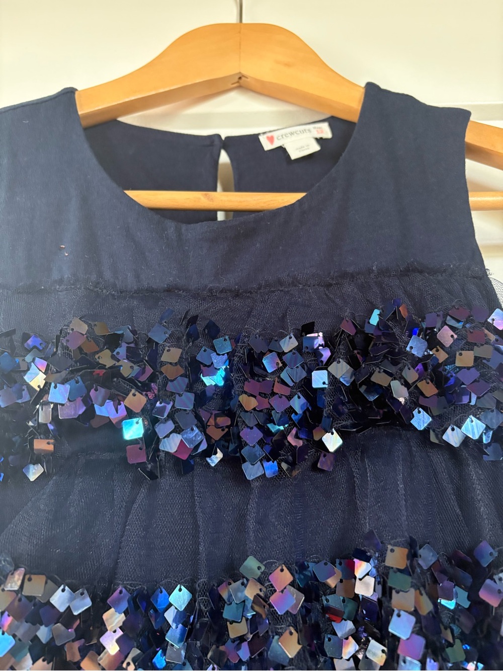 Crewcuts Navy Sequin Tiered Girls Dress - Picture 5 of 5